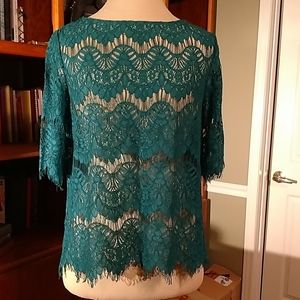 New with tags, short sleeve, lace style top